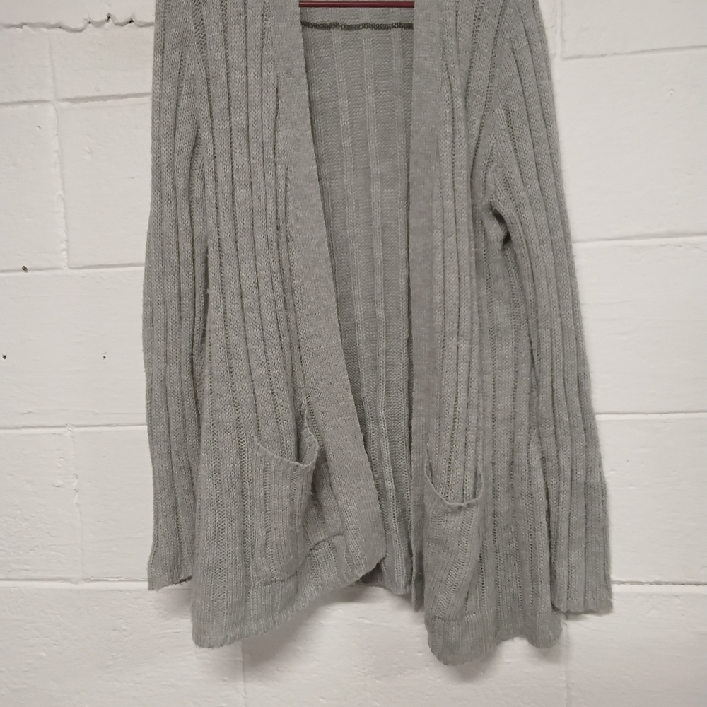 Gray Ribbed Women's Sweater